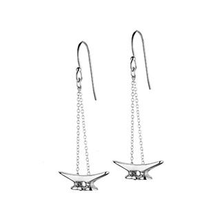Sterling Silver Cleat Earrings 